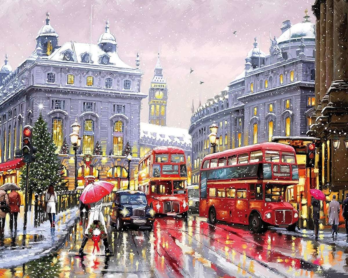 Londyn zimową porą puzzle online