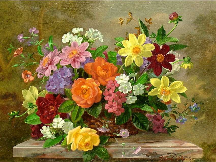 Wiosenno-letni bukiet kwiatów. piękna kompozycja puzzle online