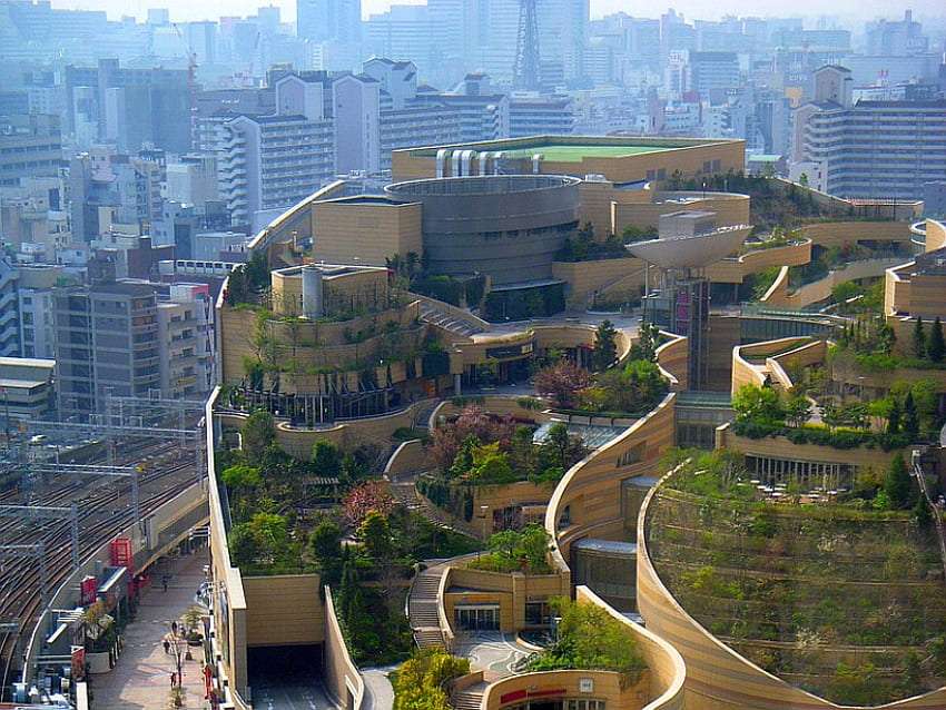 Japonia-Zielone dachy i tarasy, dobry pomysł puzzle online