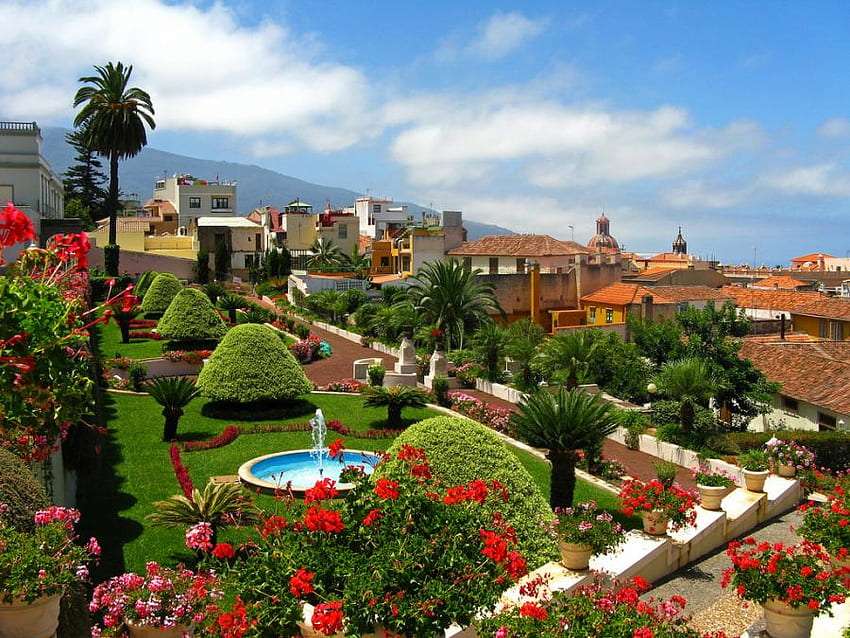 Hiszpańskie piękno ogrodu, cudowny widok puzzle online