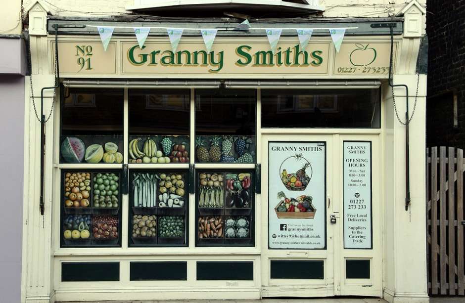 Staroświecki sklep warzywny gdzieś w Anglii puzzle online