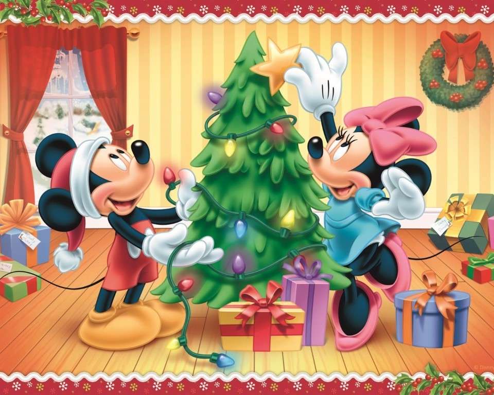 Mickey e Mini Mouse para o Natal - Puzzle Factory