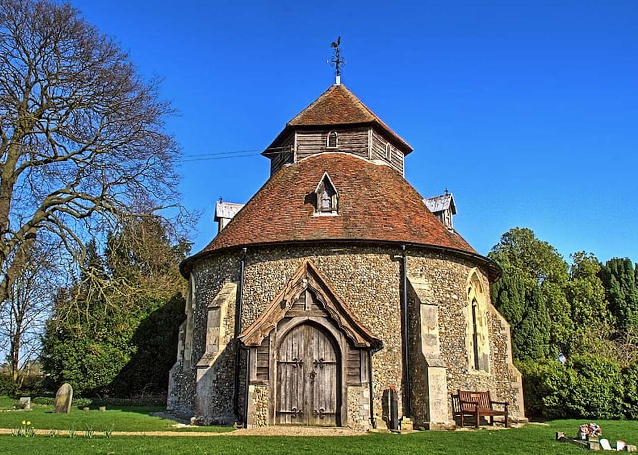 Anglia-Kamienny-Kościół Jana Chrzciciela w Little puzzle online