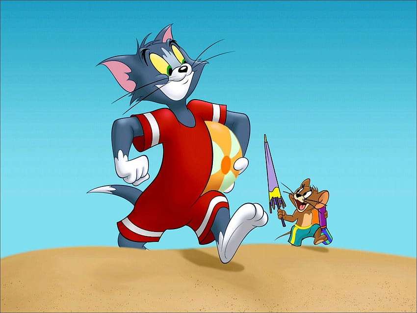 Tom i Jerry-Wyprawa na plażę puzzle online