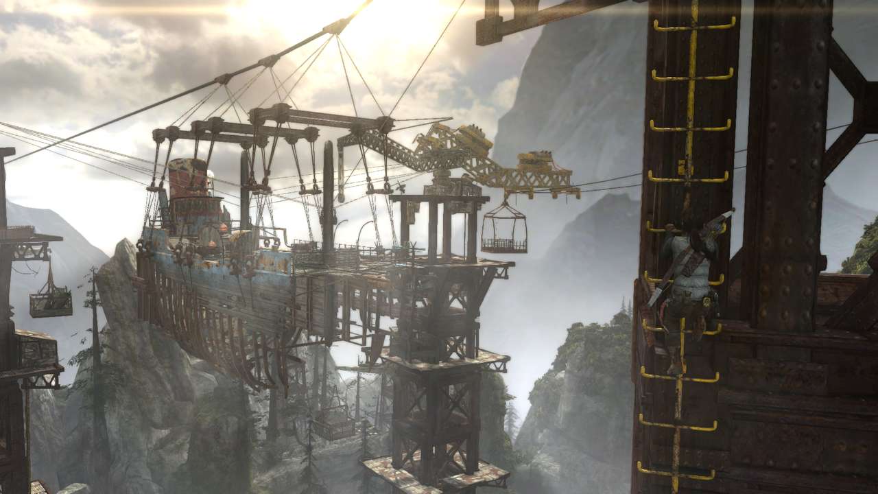 Tomb Raider wspina się do nieba puzzle online