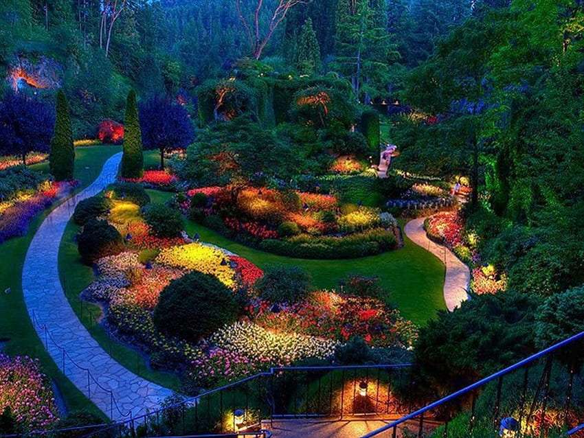 Duma ogrodnika wieczorową porą, coś pięknego puzzle online