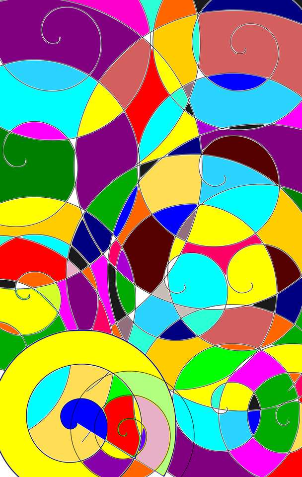 kolorowe spirale puzzle online