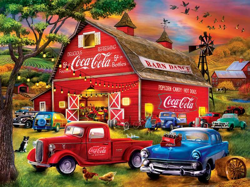 Tańcząca stodoła Coca Coli puzzle online
