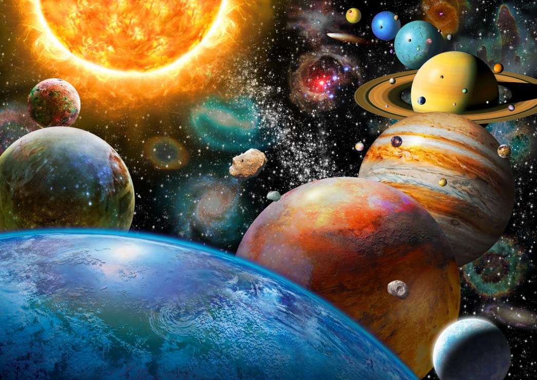 Kosmos-Planety i ich księżyce puzzle online