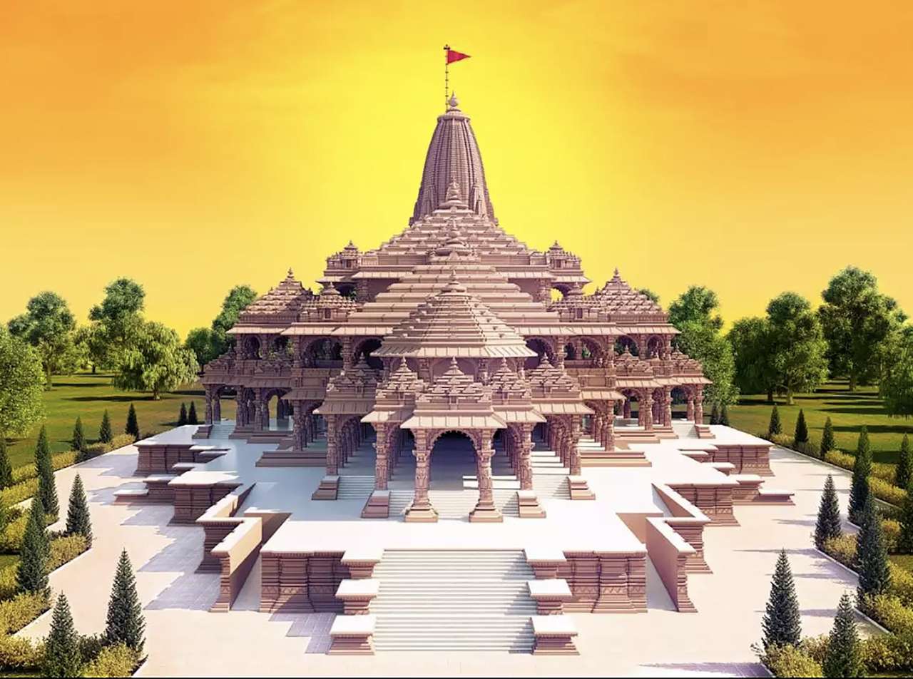 Indie-Ram Mandir-świątynia w budowie puzzle online