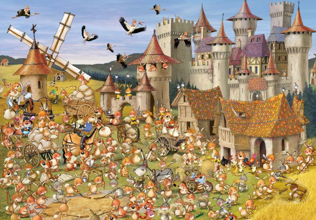 króliki w średniowieczu puzzle online