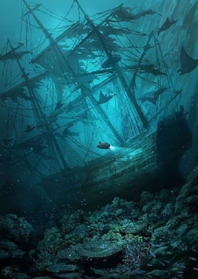 wrak z głębin morskich puzzle online