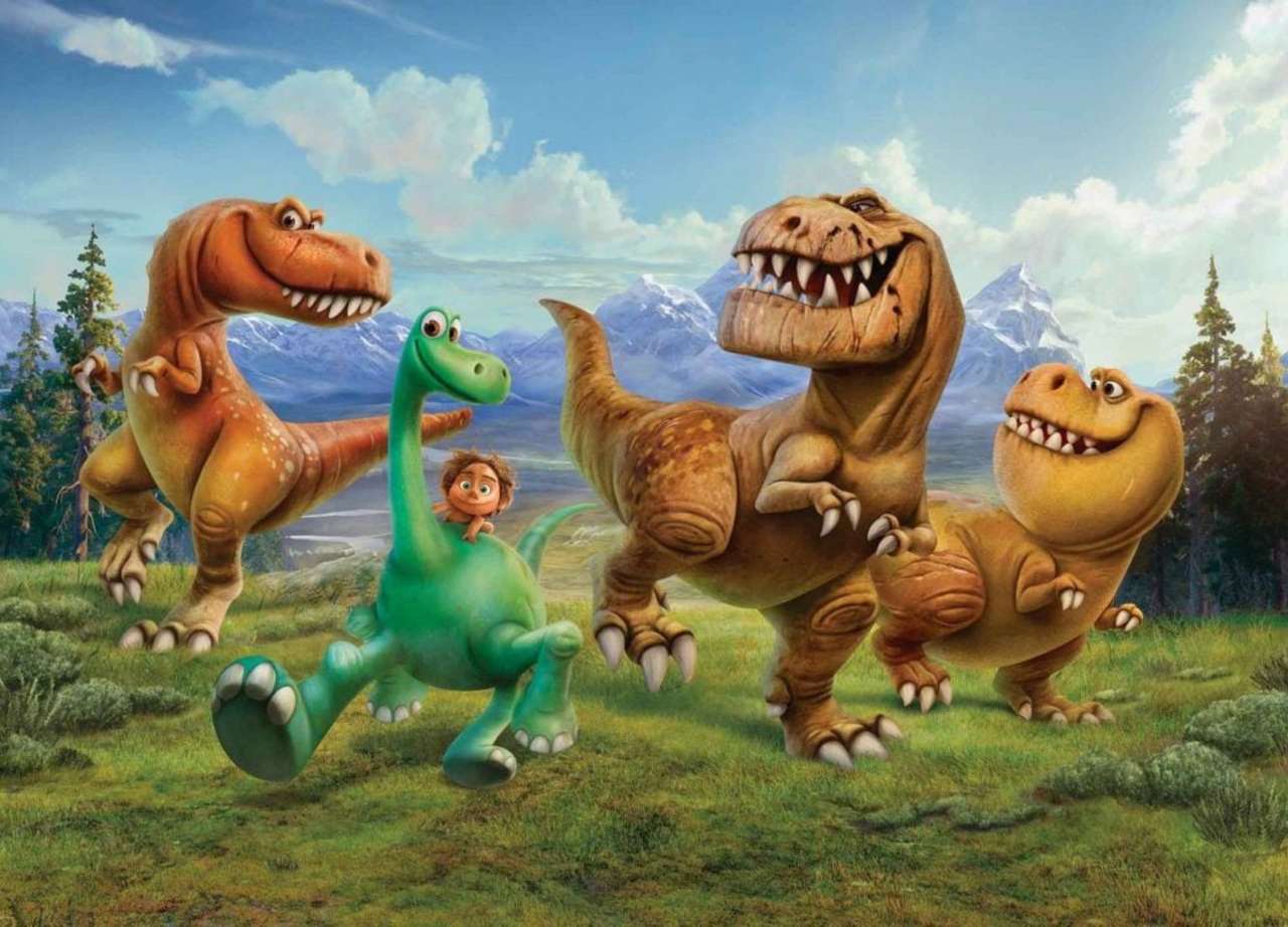 Wesołe rozbawione dinozaury:) puzzle online