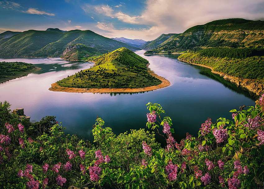 Meandry rzeki Arda w Bułgarii, co za widok puzzle online