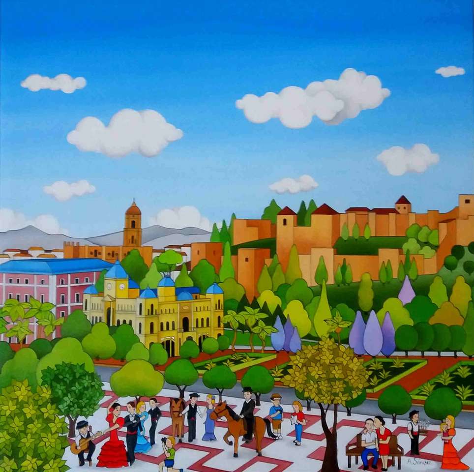 Widok na Malagę puzzle online