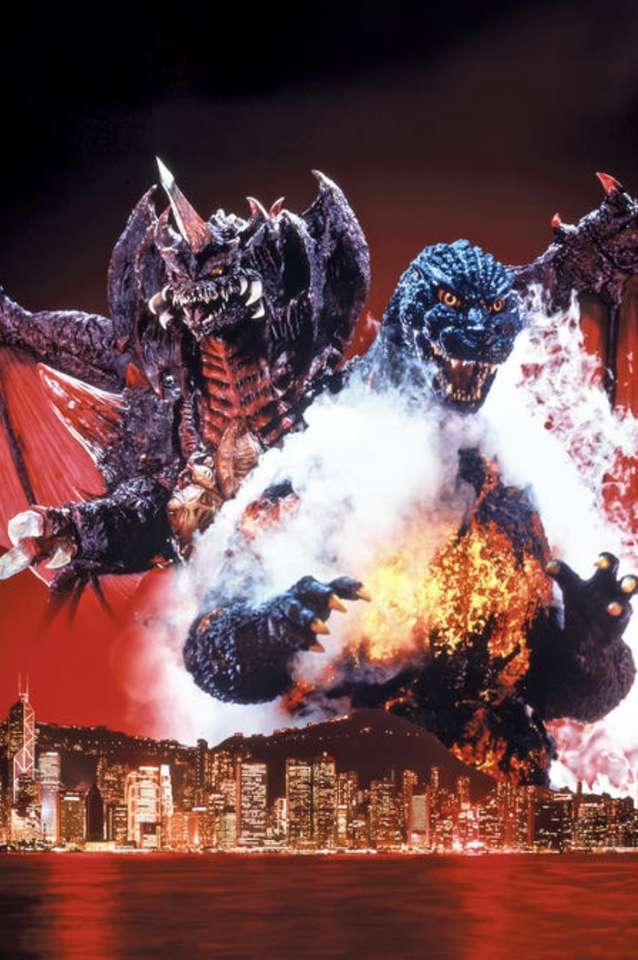 Godzilla kontra kosmiczna godzilla puzzle online