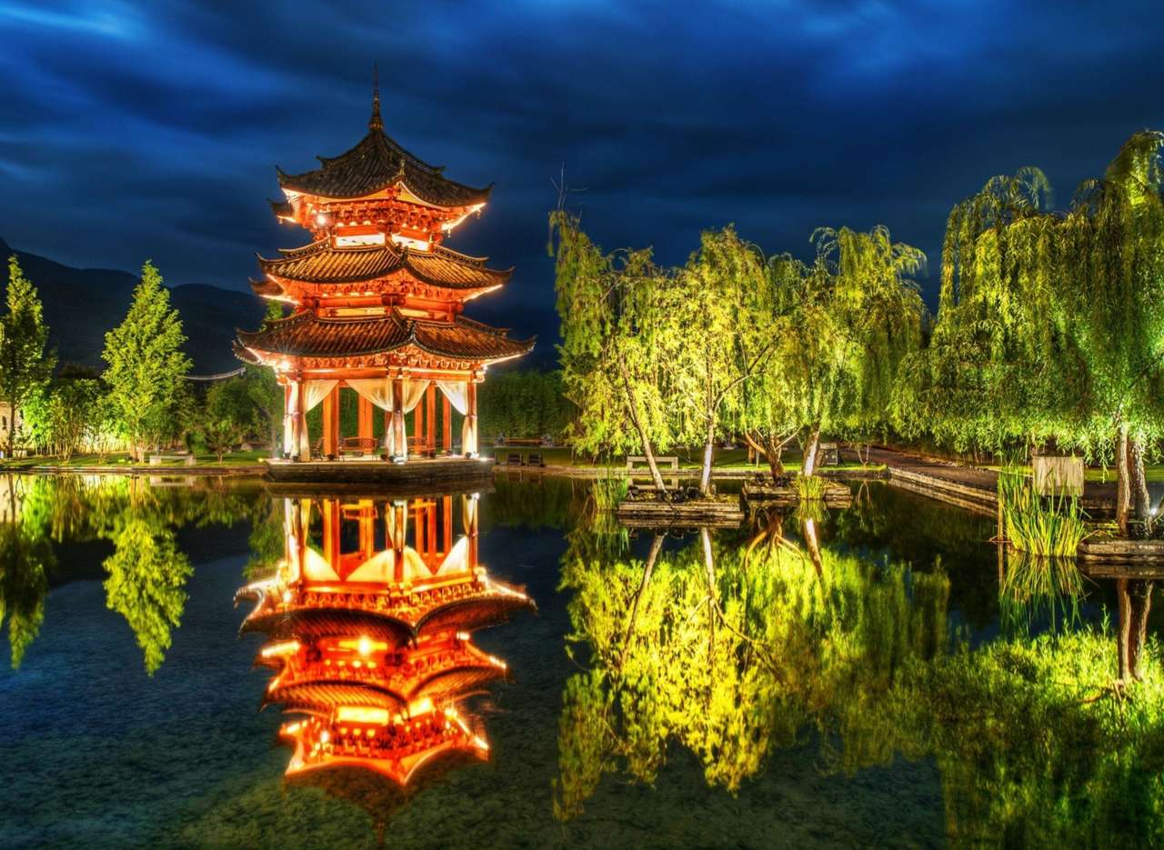 Japonia-Czar architektury i parku zachwyca puzzle online