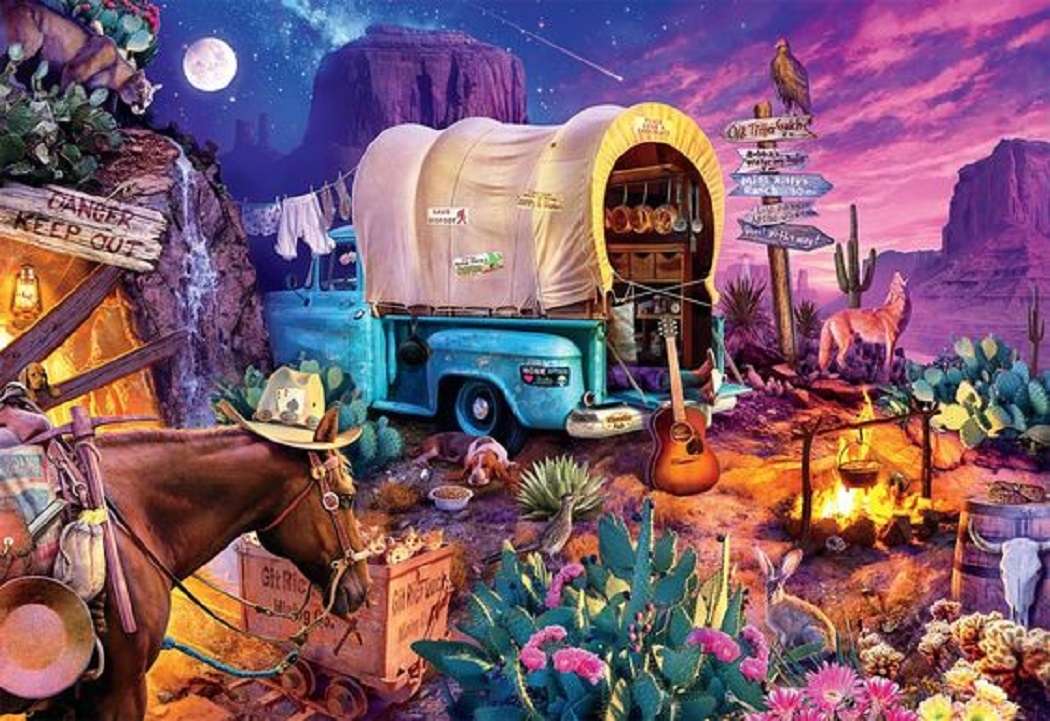obóz pustynny puzzle online