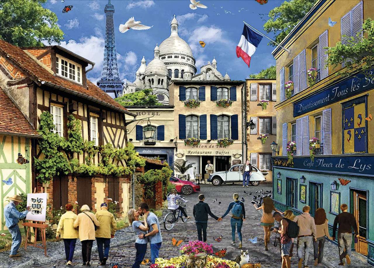 A zaułkach Paryża takie widoki puzzle online