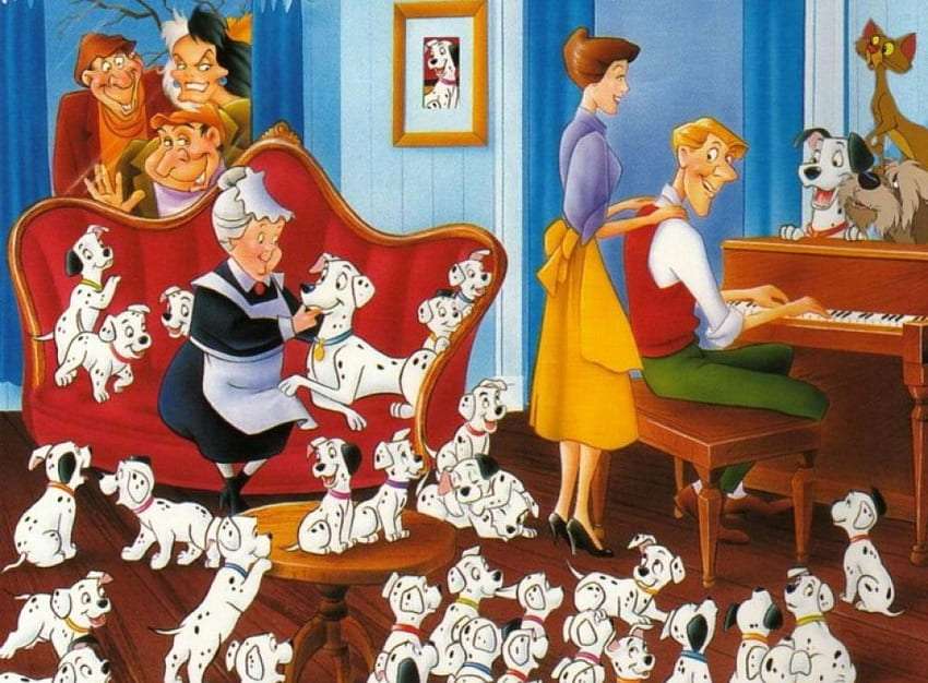 101 dalmatyńczyków -urocze wesoły widok:) puzzle online