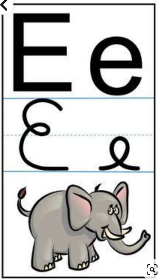 Litera E dla szkoły podstawowej puzzle online
