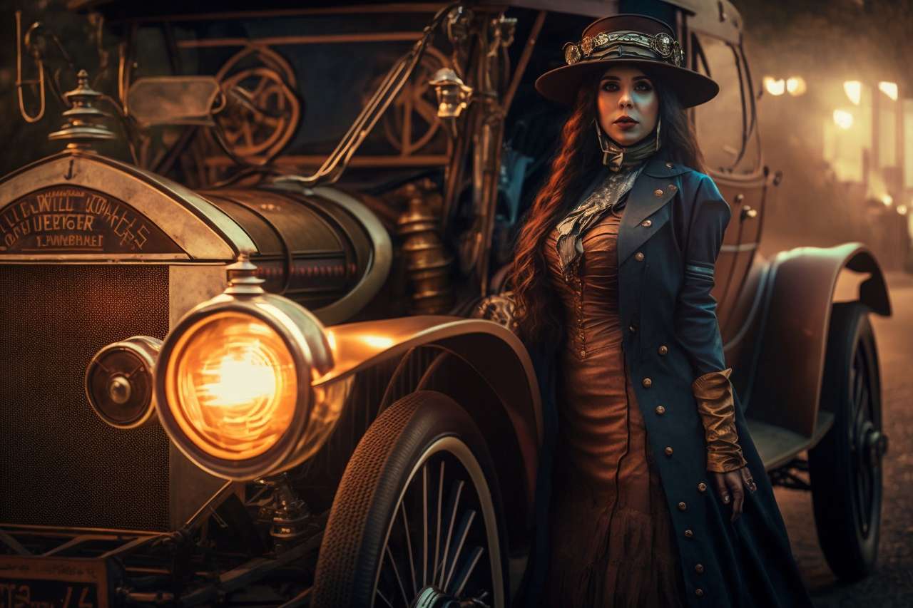 steampunkowa dama puzzle online