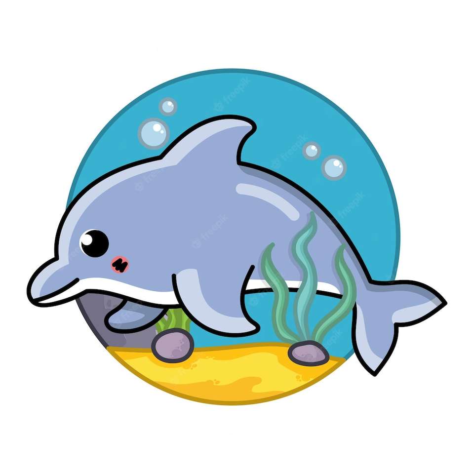 szczęśliwy delfin puzzle online