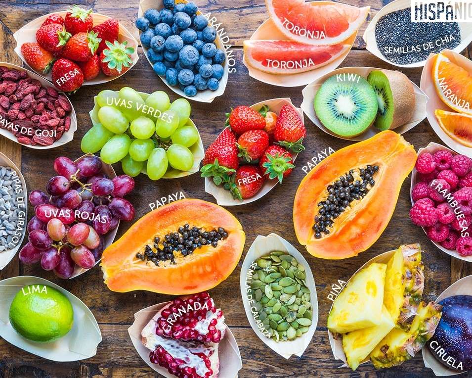 Nazwy owoców i nasion do jedzenia puzzle online