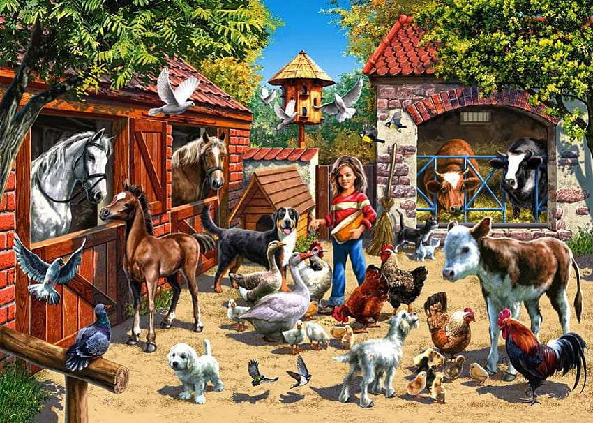Codzienne wiejskie życie puzzle online