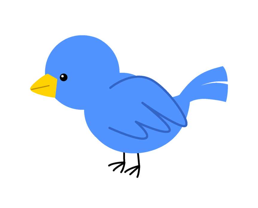 niebieski ptaszek puzzle online