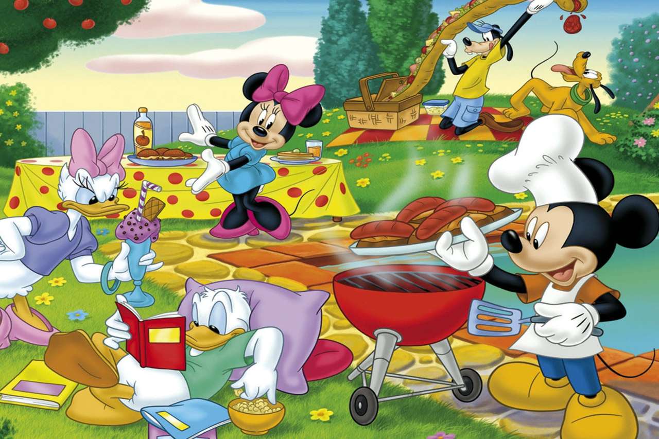 Piknik ekipy Disneya, sie dzieje:) puzzle online