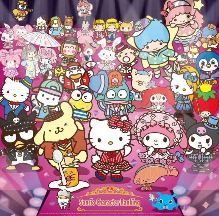Hello Kitty impreza z przyjaciółmi puzzle online