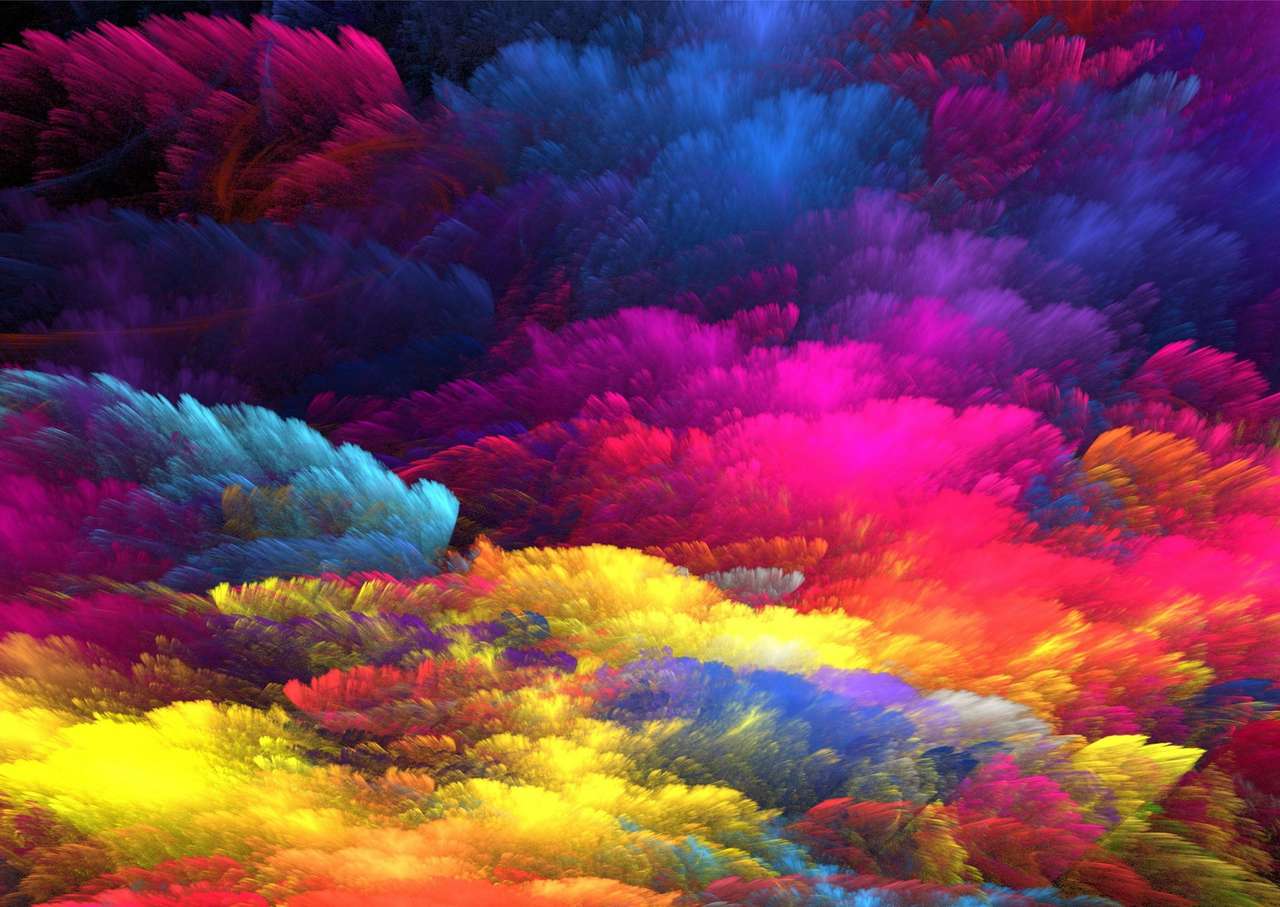 Wielobarwna tekstura kolorowej chmury:) puzzle online