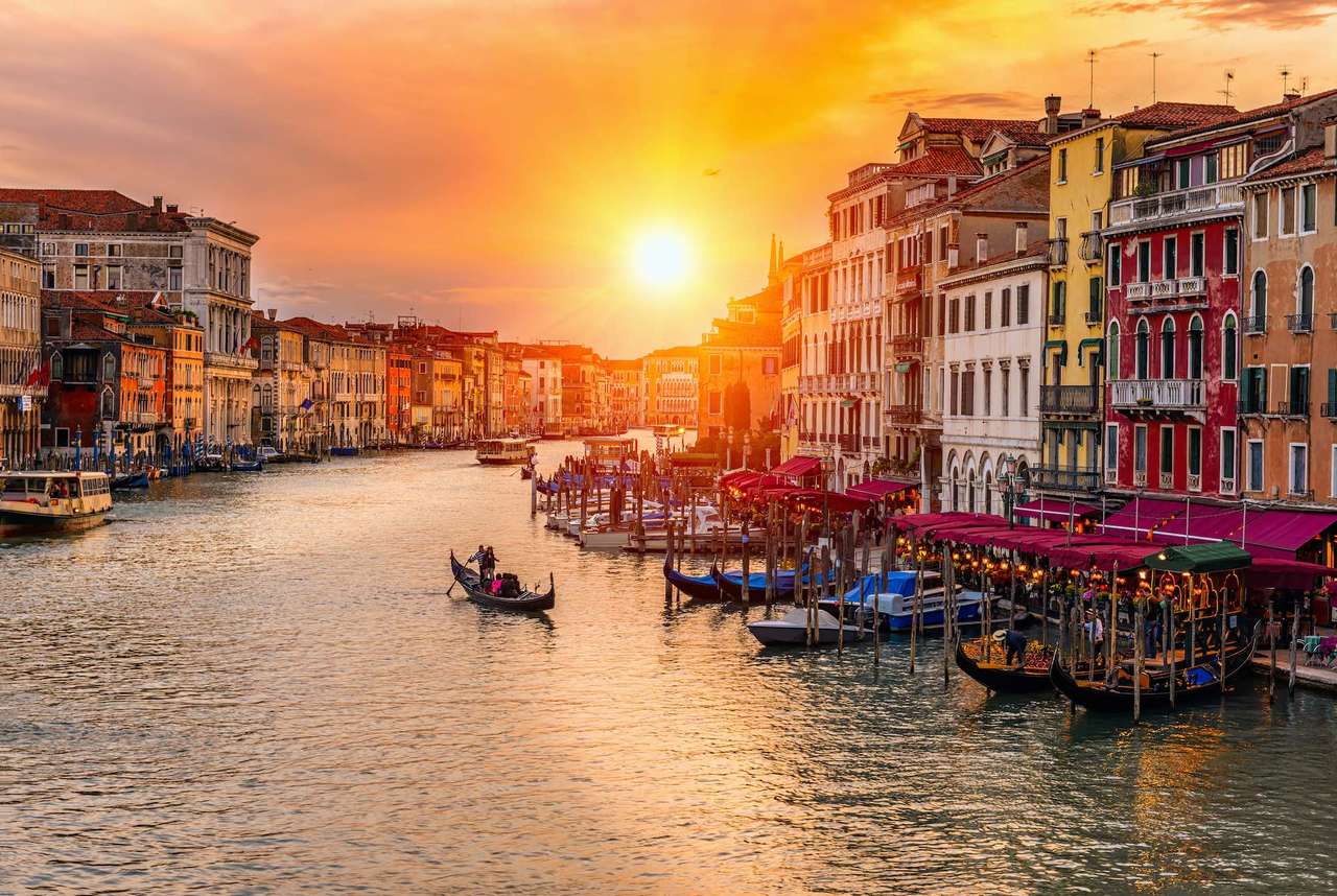 Zachód słońca w Wenecji puzzle online