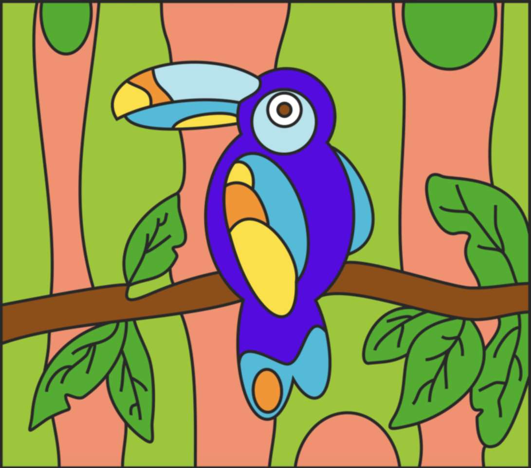 ptak w dżungli puzzle online