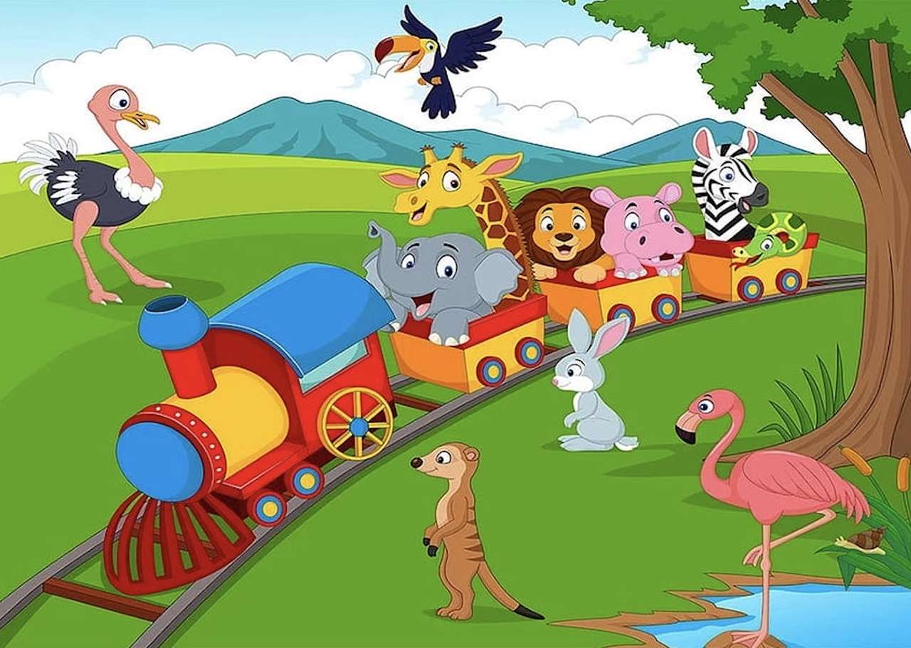 Safari Park zwiedzany kolejką:) puzzle online
