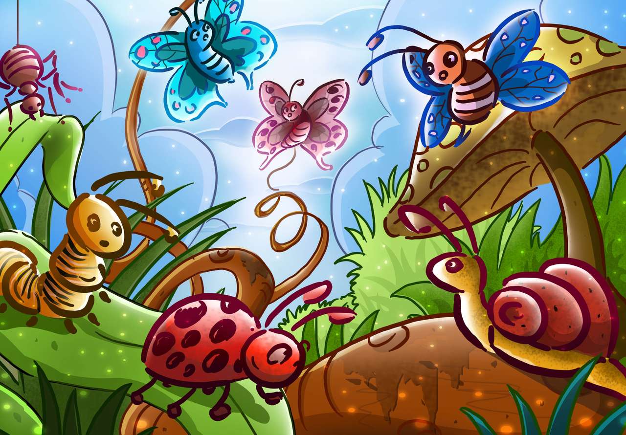 Motylki, ślimaki, robaki świat przyrody:) puzzle online