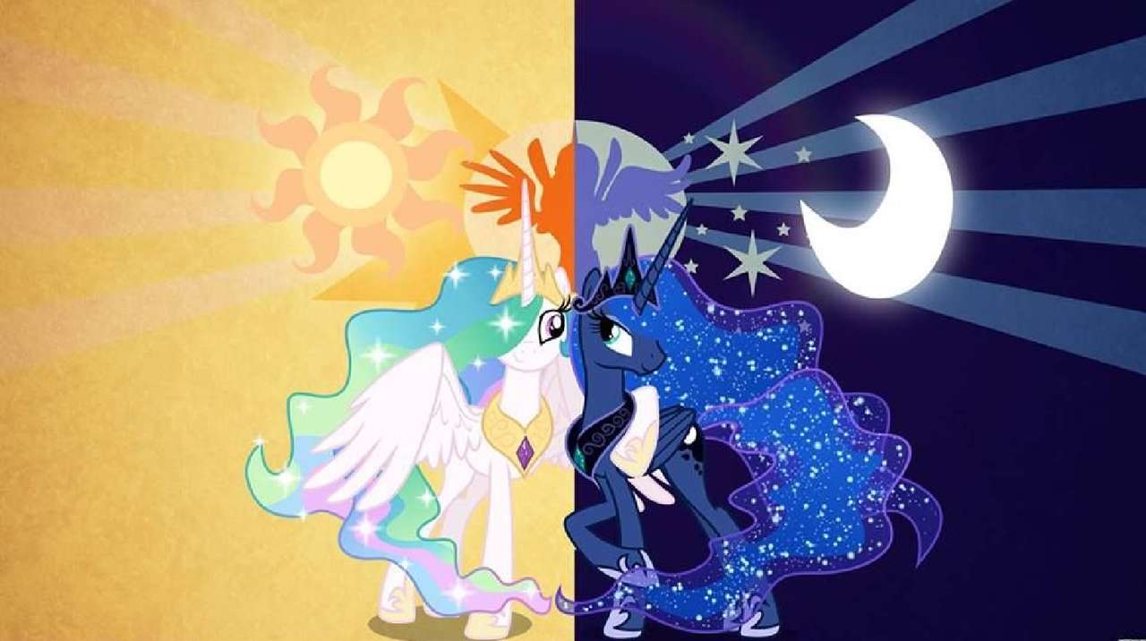 Księżniczka Celestia i Luna puzzle online