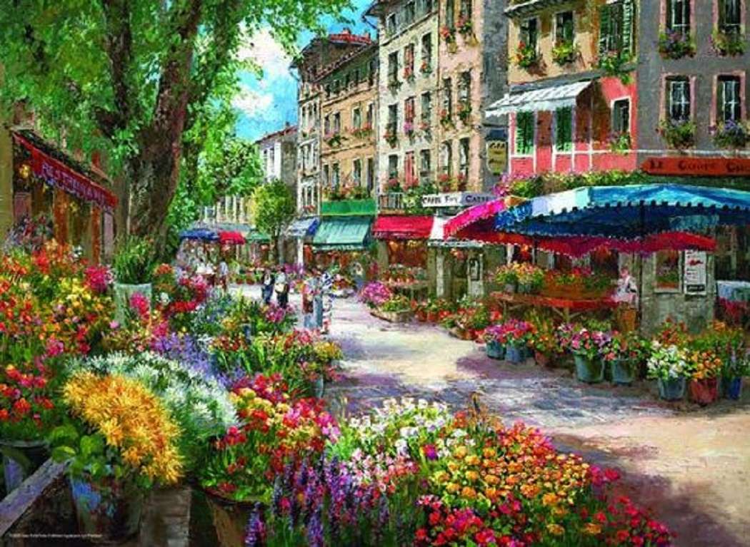 Targ kwiatowy - Paryż puzzle online