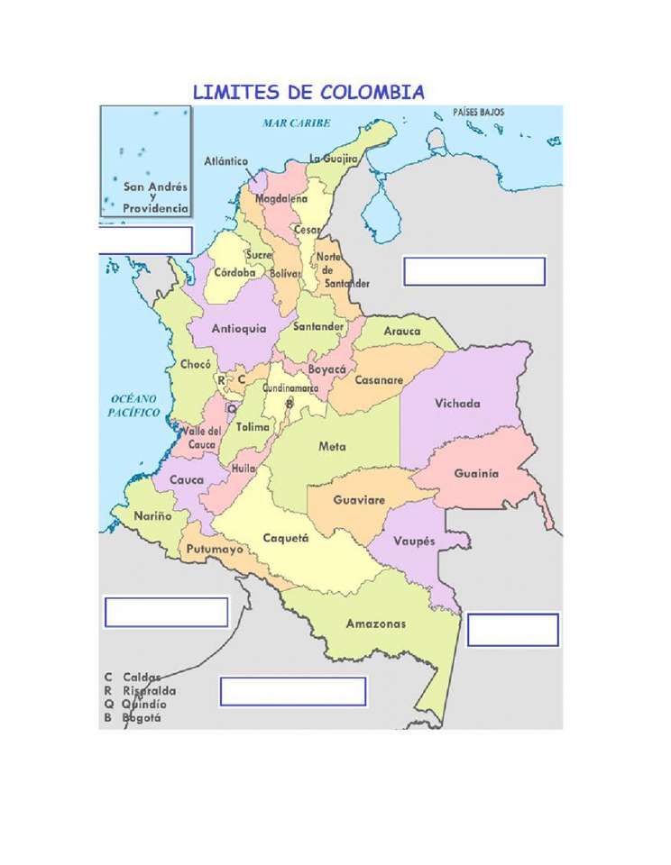granice Kolumbii puzzle online