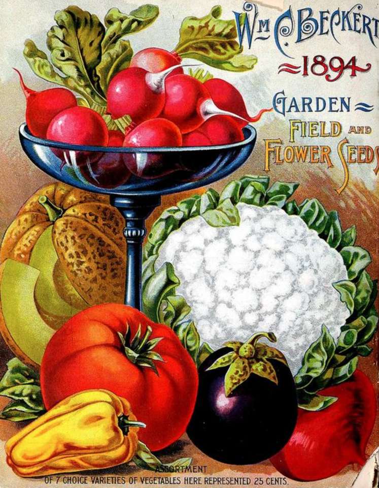 warzywa z rocznika plakatu puzzle online