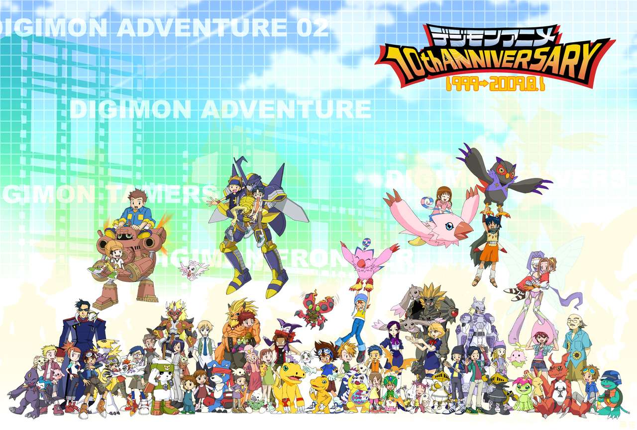 Zespół Danych Digimonów. puzzle online