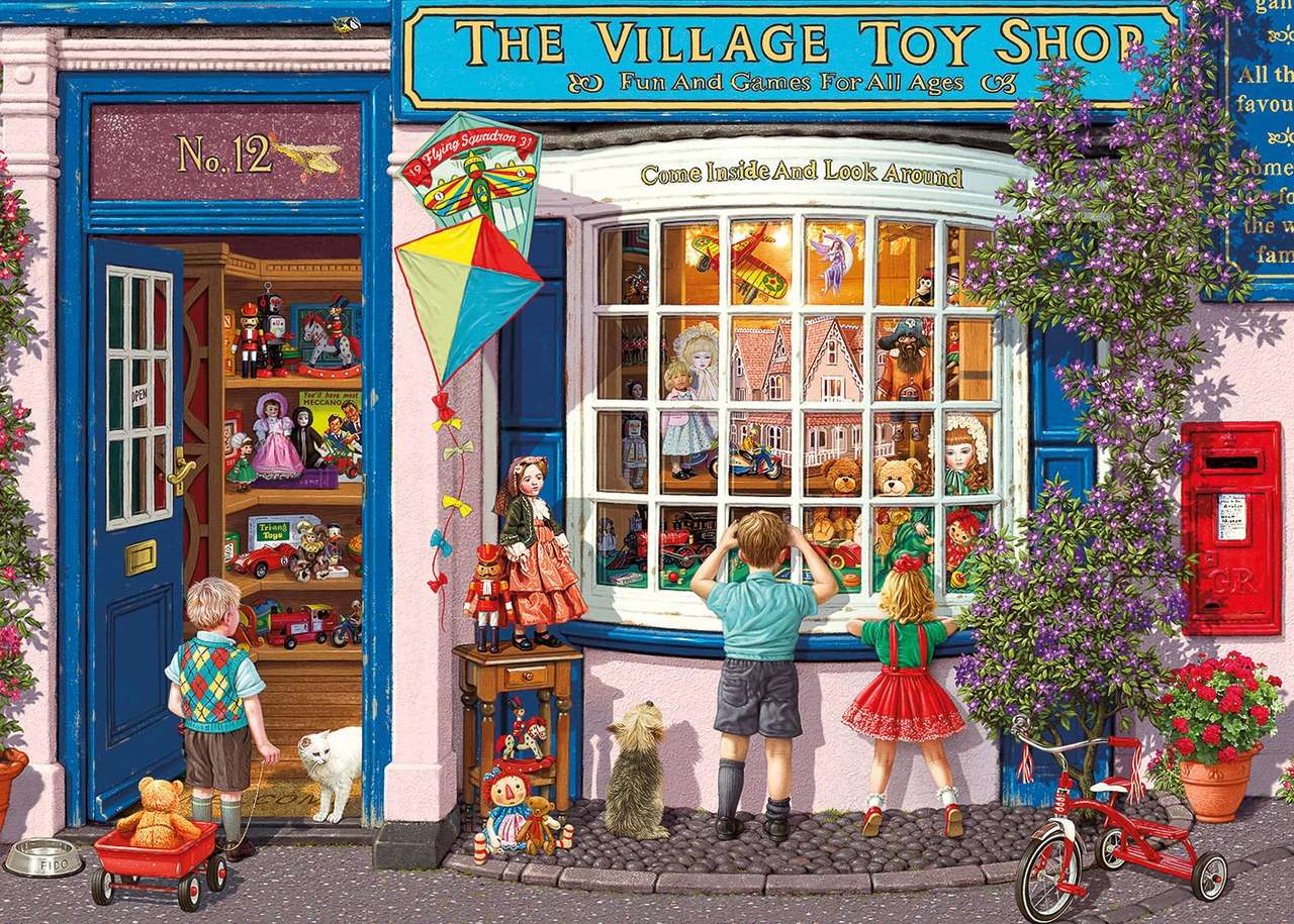 wiejski sklep z zabawkami puzzle online
