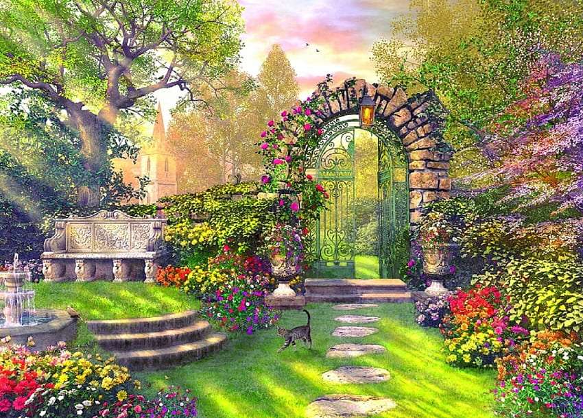 Fantastyczny ogród, cudo puzzle online