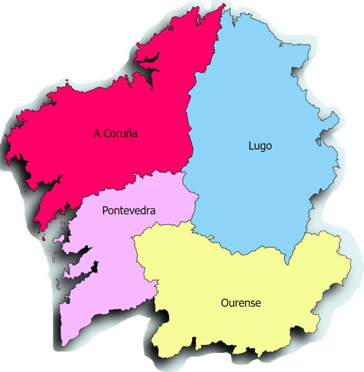 Mapa Galicji puzzle online