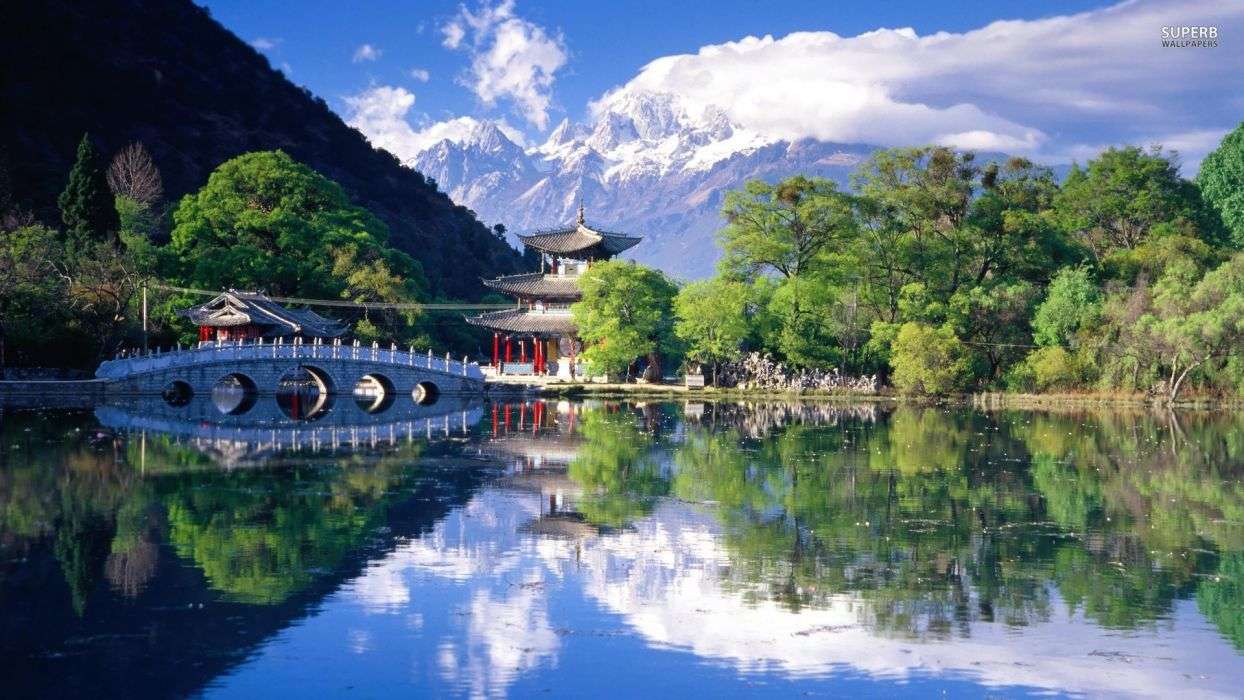 Cudowna sceneria z Chin puzzle online