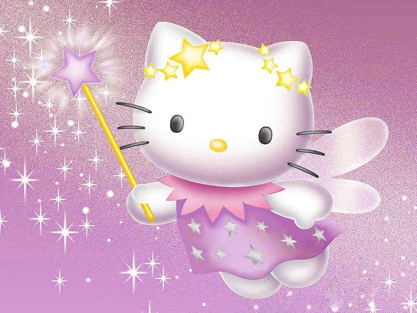 Fioletowa Hello Kitty puzzle online