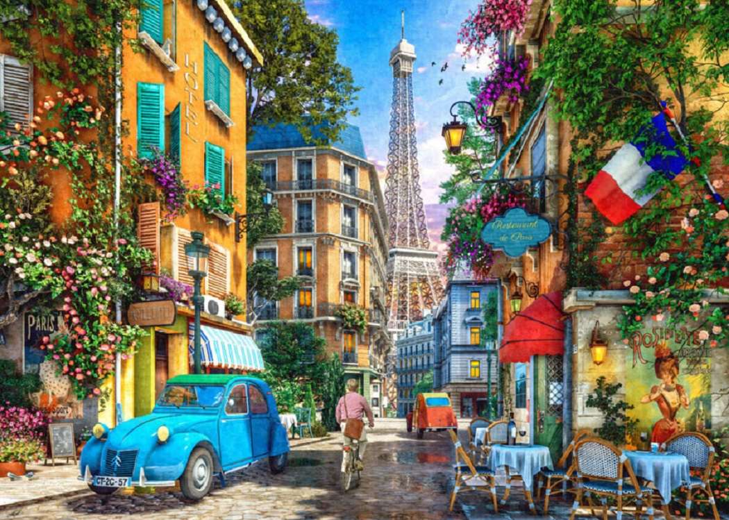 Jasna ulica w Paryżu puzzle online