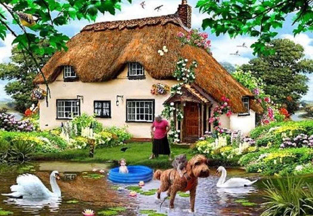 Ładny wiejski dom puzzle online