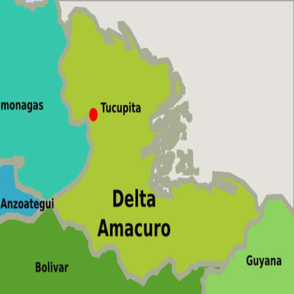 Mapa stanu Delta Amacuro puzzle online